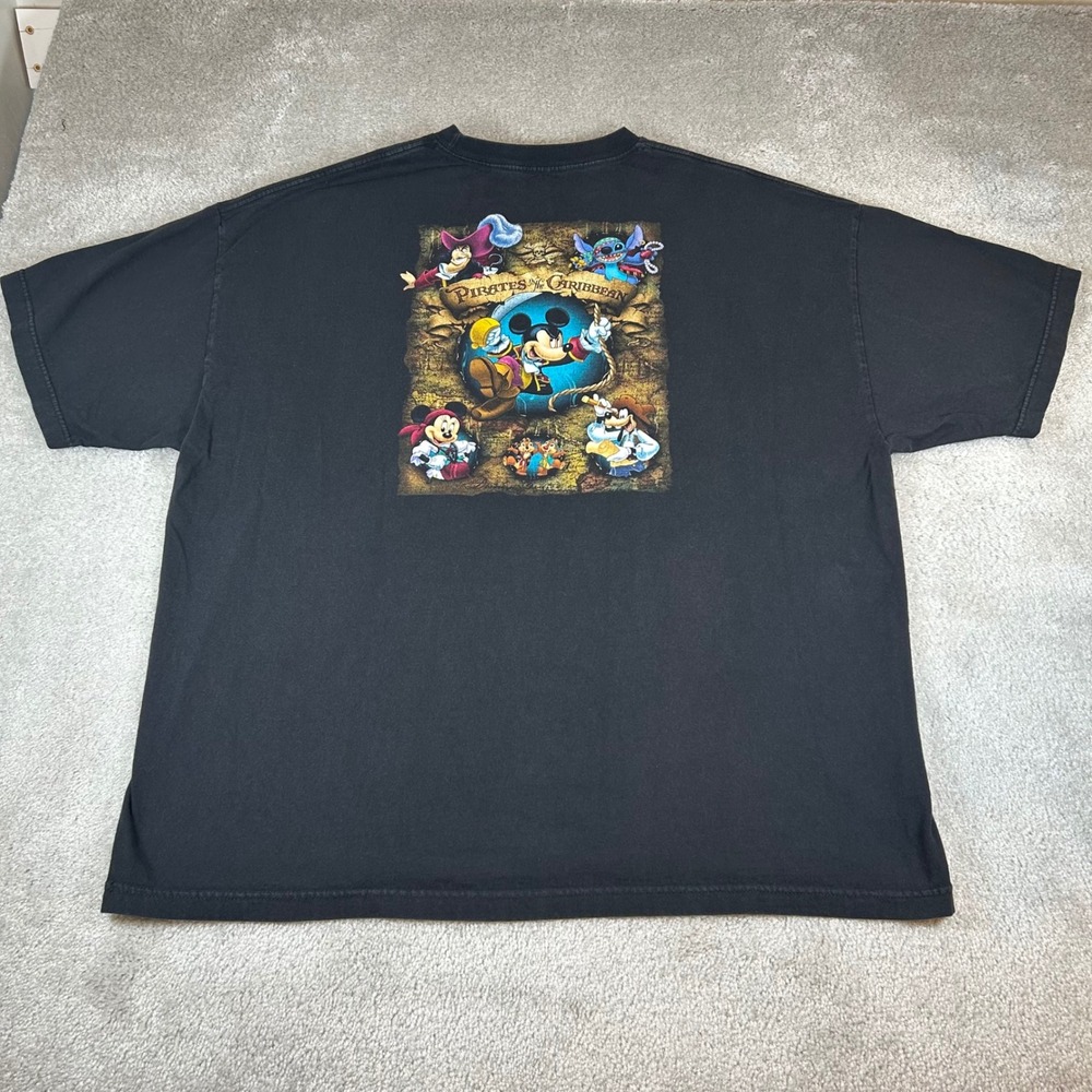 Disney Cruise Line Pirates of the Caribbean T-Shirt Mens 3XL Black Graphic Tee